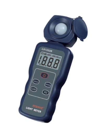 LX1332B Light Meter Integrated optical probe rotate 270 degrees, convenient for detection of special position;Data hold function, LUX/FC switch.