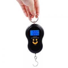 PS101B-50KG 50Kg 10g Portable Hanging Scale Digital Scale BackLight Electronic Fishing Weights Pocket Scale Luggage Scales Black