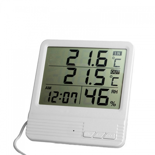 Indoor outdoor durable digital thermometer hygrometer with probe for home office factory CX-301A