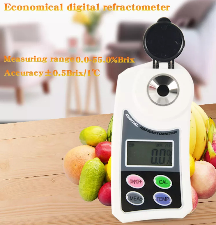 AMSZ-J 0-55% Brix Digital Refractometer Accuracy 0.5%Brix Division 0.5% Brix  Juice Test Meter,Brix DR