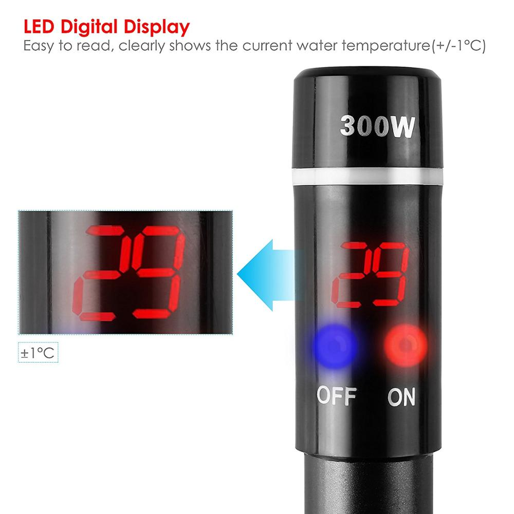 Waterproof Double Insulation Titanium Alloy LED Display Aquarium Heater