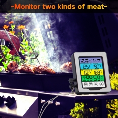 YH-TH008 Dual Probe Color Display Touchsreen Digital Oven Grill Barbecu Cooking Kitchen Meat Thermometer for Cooking