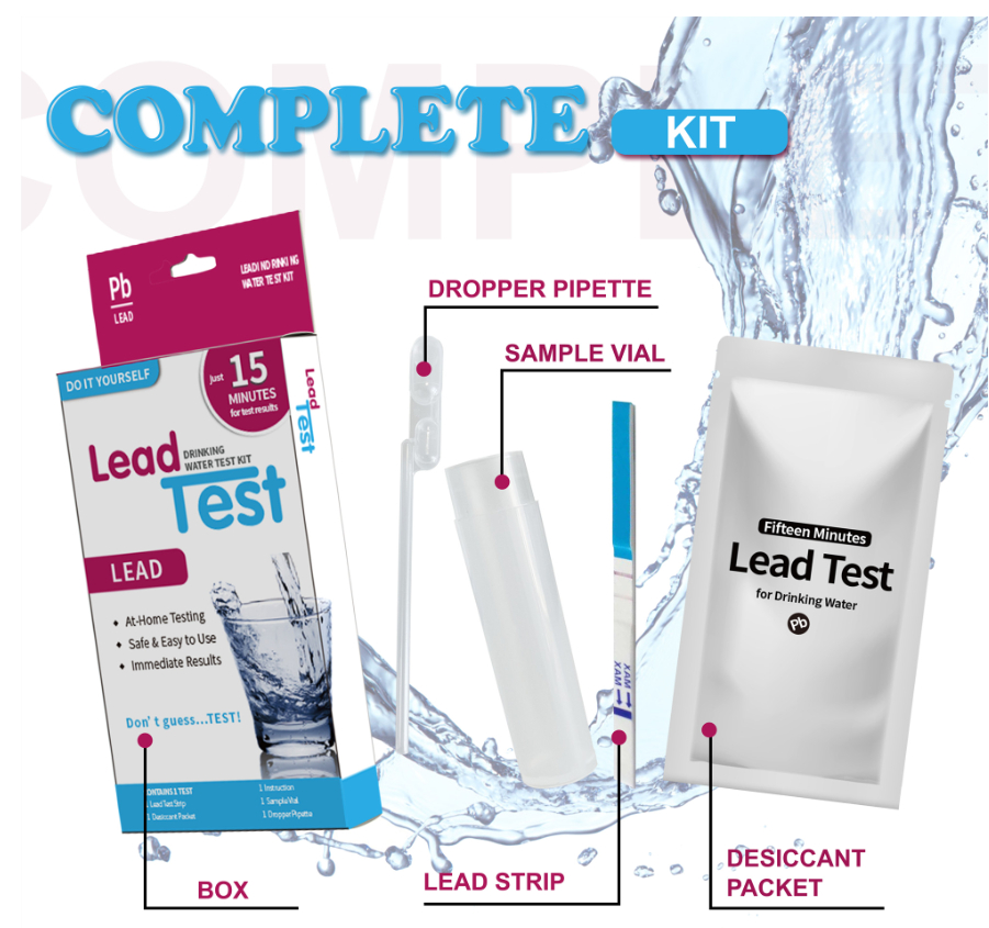 Home DIY LEAD in Drinking Water Test Kit,PH Paper