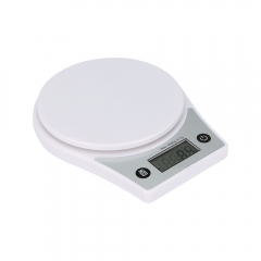 Round Design Digital Balance Plastic Platform Kitchen Food Weight Scale