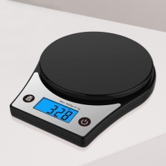 Round Design Digital Balance Plastic Platform Kitchen Food Weight Scale