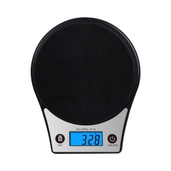 Round Design Digital Balance Plastic Platform Kitchen Food Weight Scale