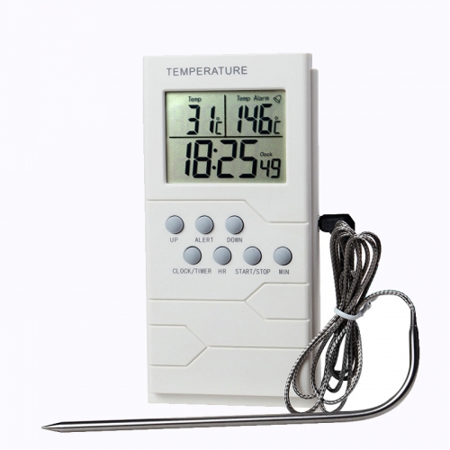 YHTP800 Digital Cooking Thermometer with Clock timer and alarm functions
