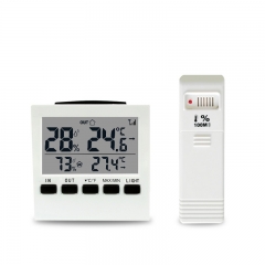 Digital Wireless Hygrometer with Audiable Alarm and Temperature Gague