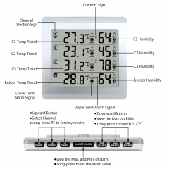 Temperature and Humidity Station with 3 Sensors