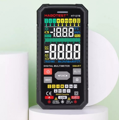 HT127B 6000 Capacitance Smart Digital Multimeter Auto Multi Meter True RMS WITH AUTO RANGE Voltmeter