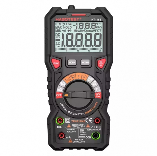 Big Multimeters HT118E 20000 Counts Resistance Black Digital Multimetro Multimeters