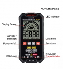 New HT125B LCD Digital Multimeter DC AC Voltage Diode Frequency Multimeter Voltage Tester Test Current