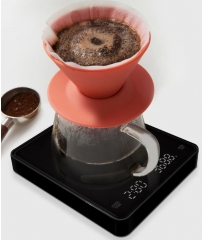 OEM Black Glass Platform Kitchen Balance Smart Automatic Timer Coffee Scale