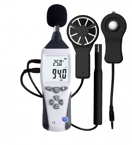 YH-965 5 in 1 Multifunctional Environment Meter Light Meter Sound Level Meter Humidity/Temperature Meter Anemometer