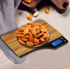 Household 5kg electronic Bamboo kitchen weighing scale for food