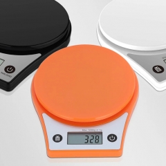 5kg 11lb food cooking digital baking scale ABS plascti material kitchen scale with bowl