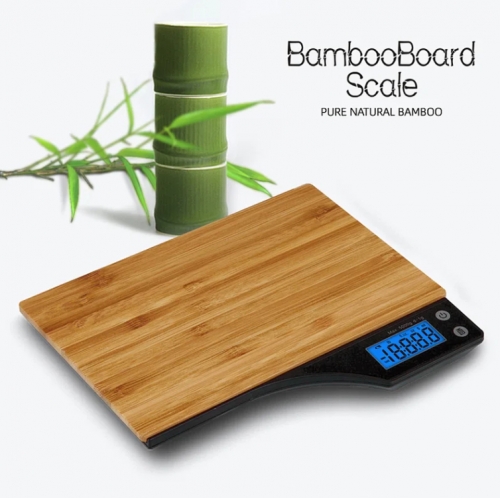 Household 5kg electronic Bamboo kitchen weighing scale for food