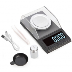 100g/50g/20g/10g 0.001g Digital precision scale for Jewelry gold Medicinal Herb Lab Weight Milligram Scale Electronic Balance accurate scale Free 10g standard weight.