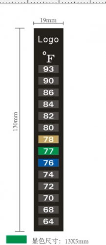 Stick On Thermometer Strip 64-93 °F