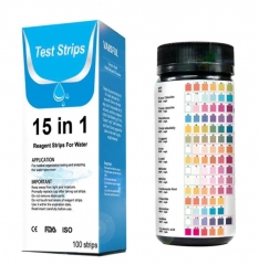 PP-15IN1 15-In-1 PH Test Paper Water Test Strip For Aquarium Fish Tank Swimming Pool Ponds Drinking Water Quality PH Nitrite Test