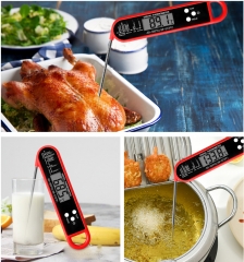 DT-13 Folding Thermometer Kitchen Intelligent BBQ Electronic Thermometer Needle Barbecue Digital Display Thermometer Simple Detection For Food