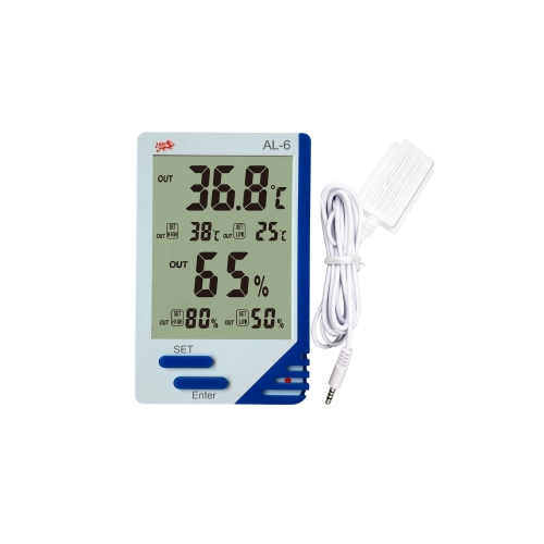 Indoor &Outdoor Digital Alarm Thermo-hygrometer AL-6