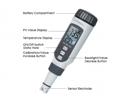 PH-818 PH Tester Professional pH Water Quality Tester Portable Pen Type pH Meter Acidometer for Aquarium Acidimeter Measure