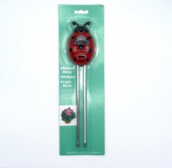 SP-Soil11 Cute Ladybug Soil PH Tester 3 In 1 PH Light Moisture Acidity Tester Soil Tester Moisture Meter Plant Soil Tester Kit for Flowers