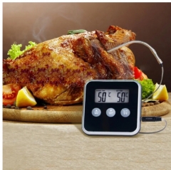 KT-10A Electronic Digital LCD Food Thermometer Probe for Meat Water Oil Temperature Sensor BBQ Accessories Kitchen Cooking Alarm Timer
