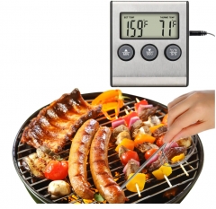 KT-10 Digital Oven Thermometer Kitchen Food Cooking Meat BBQ Probe Thermometer With Timer Water Milk Temperature Cooking Tools