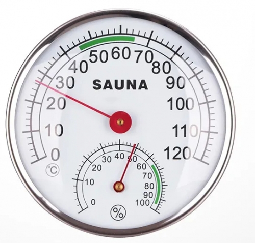 BMT-53 Bi-metal Thermohygrometer Sauna Thermometer 0-120°C 0-100% Humidity