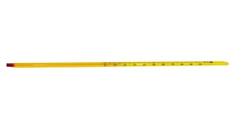 GT-03Y 0-100C Yellow color Glass Thermometer with Hook