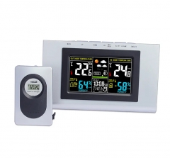 DT-04A-color RF Wireless Weather Station Temperature Station LCD alarm clock color display