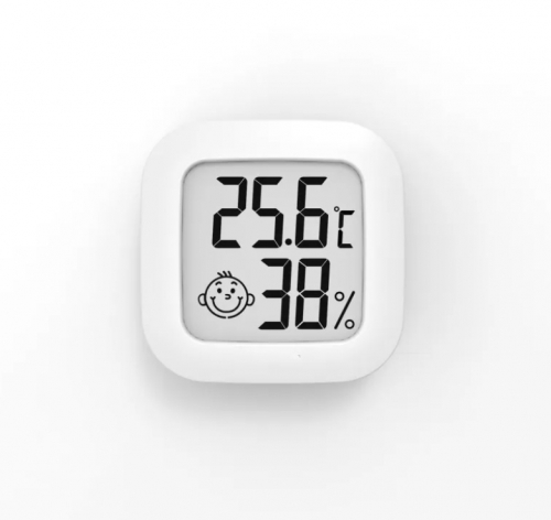 DT-36 New mini hygrometer gauge indoor dry hygrometer baby smile face thermometer hygrometer digital clock