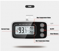 DT-185 MaxMin Record Function Thermometer for Kitchen Digital Refrigerator Thermometer,Freeze Thermometer with Large LCD Display