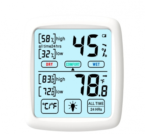 DT-32 High quality and accuracy indoor thermometer & hygrometer ,Temperature Humidity Monitor with Large Backlight LCD