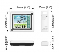 DT-07A Weather Station Indoor Outdoor Wireless Digital Thermohygrometer Temperature meter Humidity Monitor Weather Clock Hygrometer