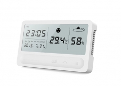 DT-65 Indoor Room Weather Station LCD Electronic Temperature Humidity Meter Digital Thermometer Hygrometer Alarm Clock dropshipping