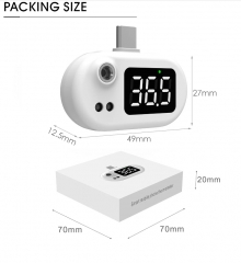 DT-62 Mini USB Thermometer Mobile Phone Digital Thermometer With LED Display Non-contact Infrared Temperature Sensor Type-C Hygrometer