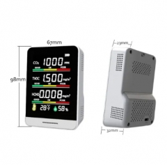 AQ-1 CO2 Detector TVOC HCHO Temperature Humidity Detecting Tool Indoor Outdoor Detect Air Quality Monitor Multipurpose Detection Tool