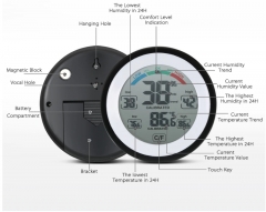 DT-60 °C/°F Digital Thermometer Hygrometer Temperature Humidity Meter Max Min Value Trend Display Home Thermometers термометр