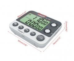 PS-390 2 Group Timer Stopwatch Kitchen Cooking Timer Portable Digital Electronic 2Group Countdown Alarm Clock Reminder 0.01s