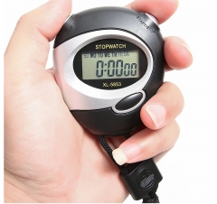 XL-5853 Classic Digital Handheld LCD Chronograph Sports Stopwatch Timer Stop Watch With String