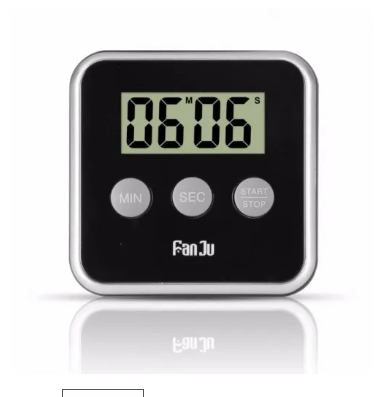 FJ231 LCD Digital Screen Kitchen Timer Square Countdown Alarm with Stand Electronic Cooking Magnet Clock Tools