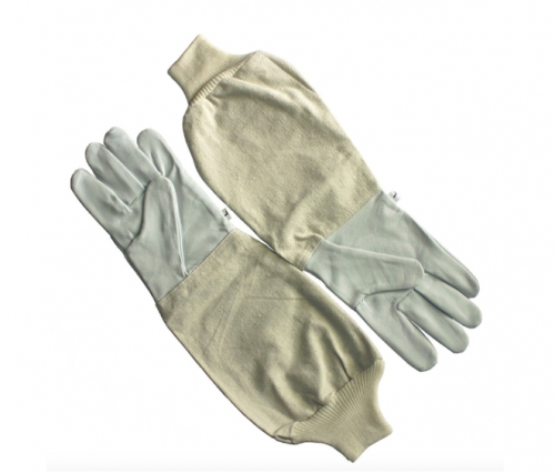 Beekeeping Gloves White Goatskin Leather Cotton