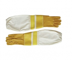 Goatskin Beekeeping Gloves Canvas Cuff Elasticated Gauntlet
