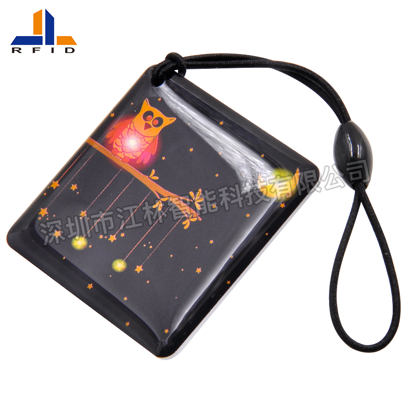 DJ10 RFID 滴胶LED灯钥匙扣NFC钥匙链钥匙扣