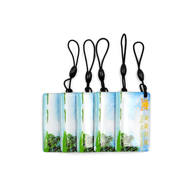 RFID 水晶滴胶钥匙扣 NFC防水钥匙链门禁卡付款钥匙扣