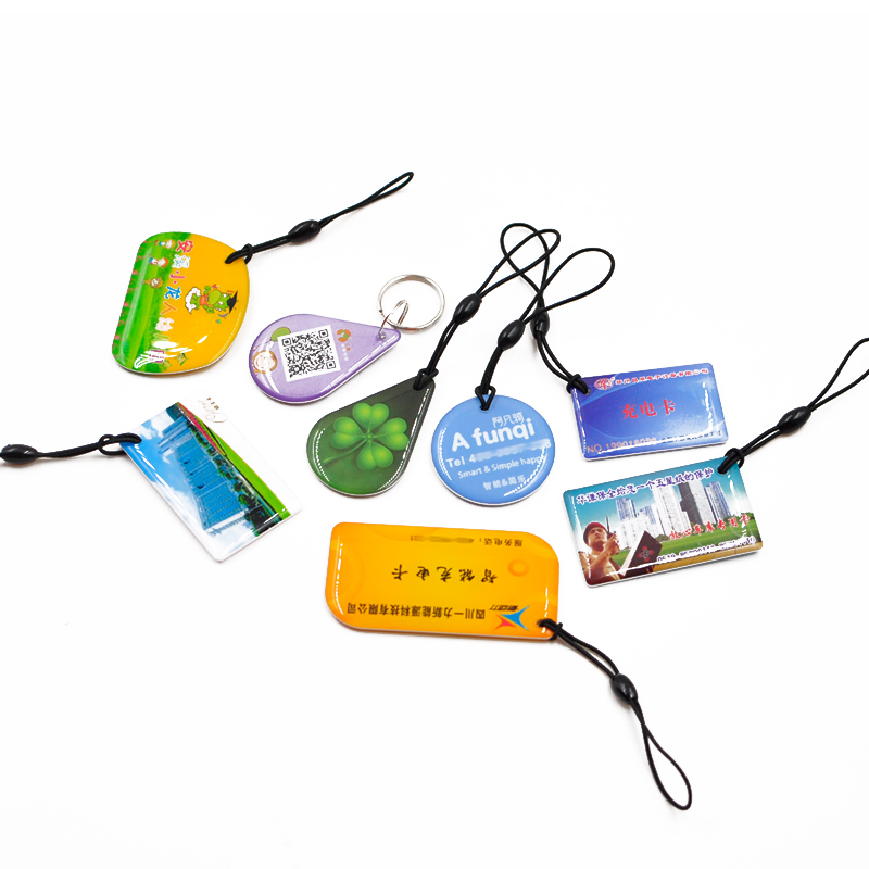 RFID EM4205 水晶滴胶钥匙扣 NFC 防水钥匙链门禁卡付款钥匙扣