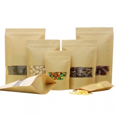 Custom stand up food packaging paper bag